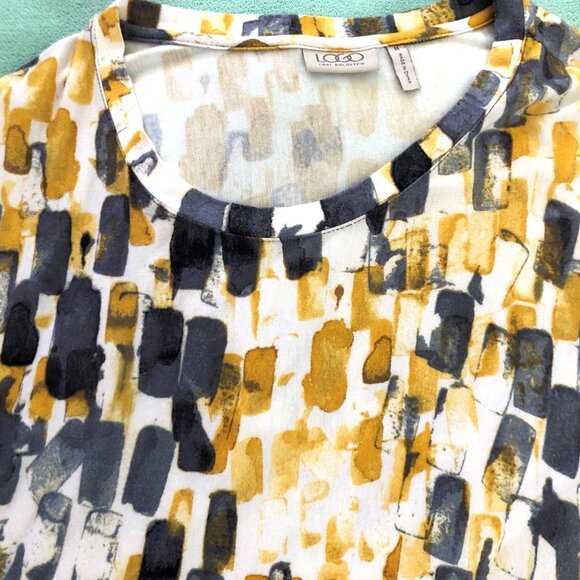 LOGO by Lori Goldstein Knit Top Lace Trim Tunic - Picture 6 of 6